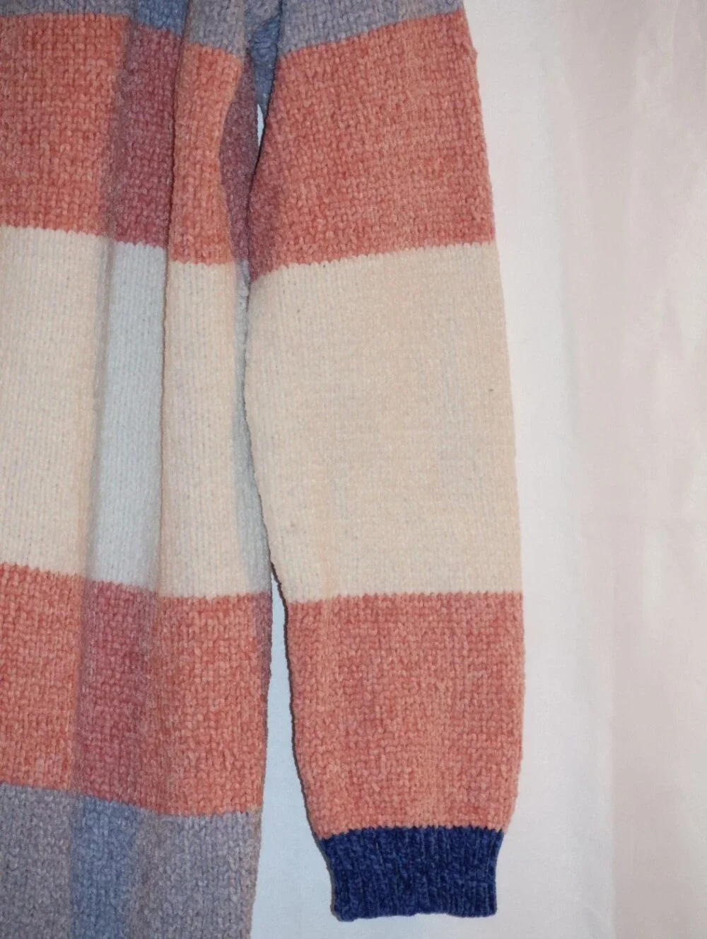 The Mint Open-Front Horizontal Stripe Cardigan Sweater.